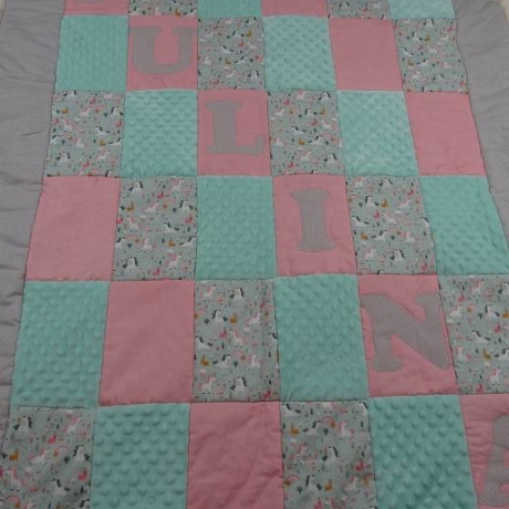 Krabbeldecke Julina, Patchwork, Kuscheldecke