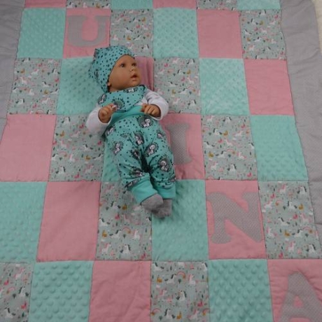 Krabbeldecke Julina, Patchwork, Kuscheldecke