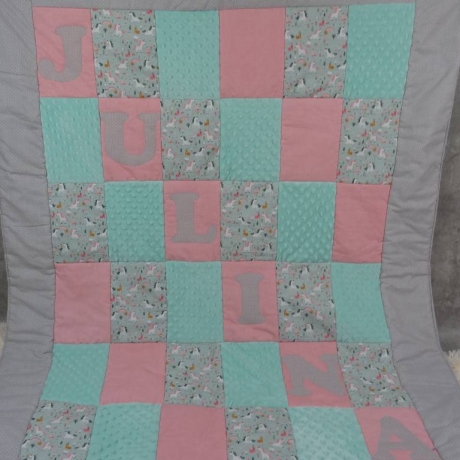 Krabbeldecke Julina, Patchwork, Kuscheldecke