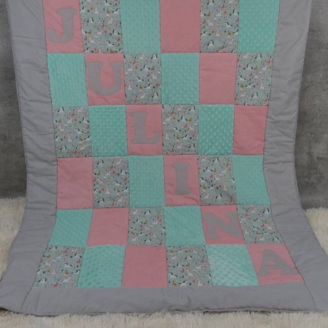 Krabbeldecke Julina, Patchwork, Kuscheldecke