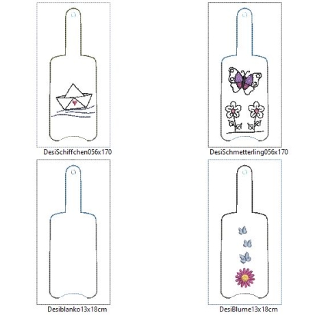 Stickdatei Desinfektionstasche ITH 16 Motive