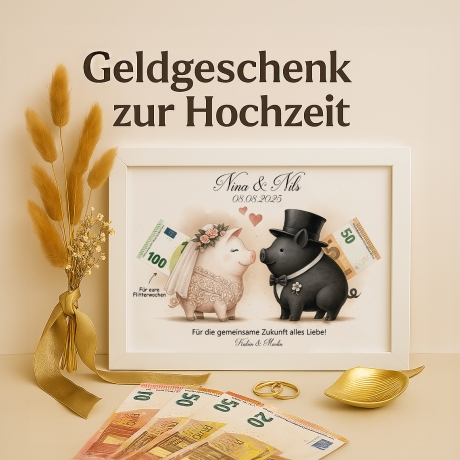 Hochzeitsgeschenk personalisiert Geldgeschenk Hochzeit Brautpaar 
