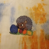 ein kleiner Eierdieb? - Größe 13,47 x 11,90 cm