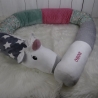 Bettschlange Einhorn, Puckschnecke, Bettrolle, Wickeltischrolle
