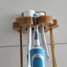Zahnbürstenhalterung, Zahnpastahalterung aus Holz