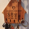 Schlüsselbrett Holz / Schlüsselleiste mit Gravur 