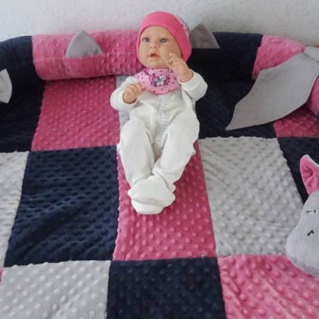 Krabbeldecke, Kuscheldecke, Bettschlange, Puckschnecke-Set