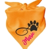 Dreiecks Hundehalstuch PFOTEN auf KRINGEL personalisiert mit Name