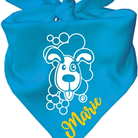 Dreiecks Hundehalstuch WELPE BELLO personalisiert mit Name