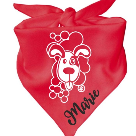 Dreiecks Hundehalstuch WELPE BELLO personalisiert mit Name