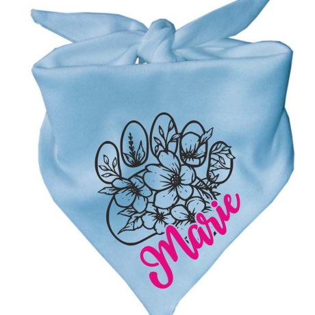 Dreieckstuch Hundehalstuch FLORALPFOTE personalisiert mit Name