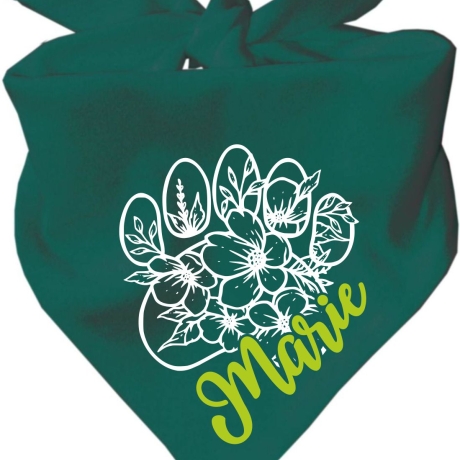 Dreieckstuch Hundehalstuch FLORALPFOTE personalisiert mit Name