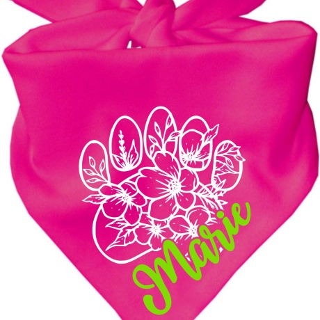 Dreieckstuch Hundehalstuch FLORALPFOTE personalisiert mit Name