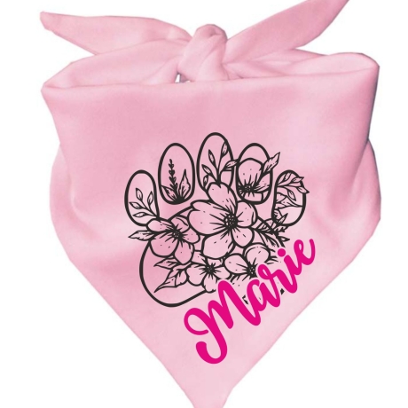 Dreieckstuch Hundehalstuch FLORALPFOTE personalisiert mit Name