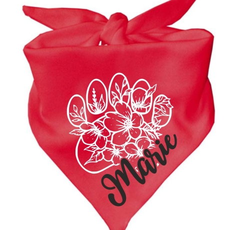 Dreieckstuch Hundehalstuch FLORALPFOTE personalisiert mit Name