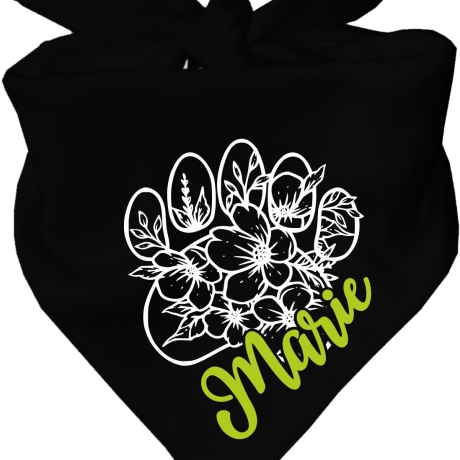 Dreieckstuch Hundehalstuch FLORALPFOTE personalisiert mit Name