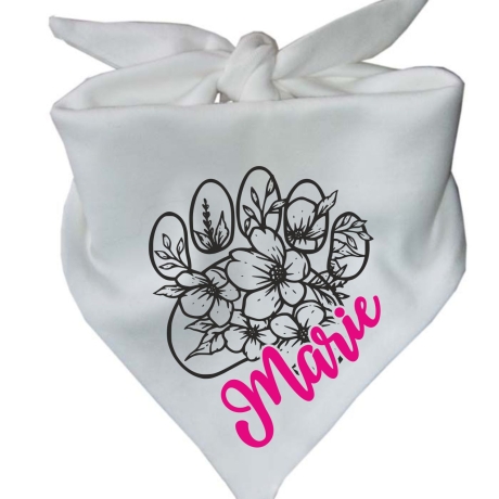 Dreieckstuch Hundehalstuch FLORALPFOTE personalisiert mit Name