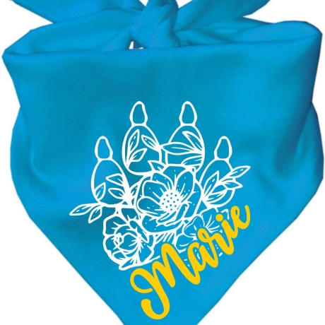 Dreieckstuch Hundehalstuch FLORALPFOTE KR personalisiert mit Name