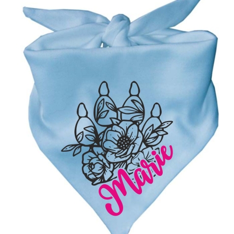 Dreieckstuch Hundehalstuch FLORALPFOTE KR personalisiert mit Name