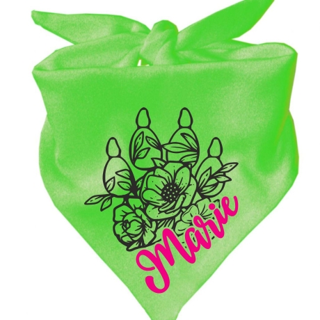 Dreieckstuch Hundehalstuch FLORALPFOTE KR personalisiert mit Name