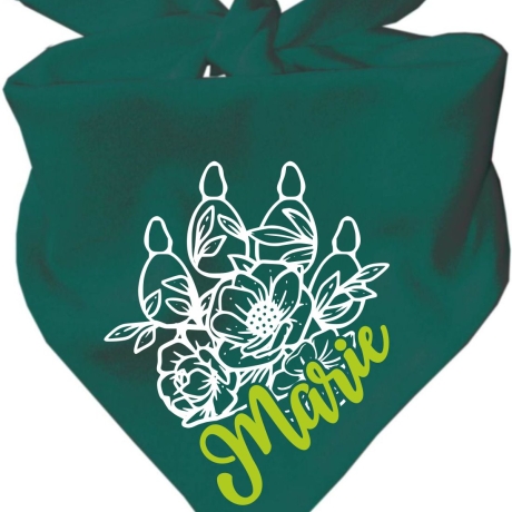 Dreieckstuch Hundehalstuch FLORALPFOTE KR personalisiert mit Name