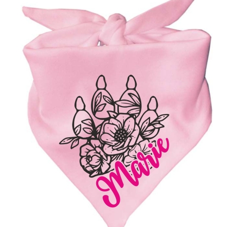 Dreieckstuch Hundehalstuch FLORALPFOTE KR personalisiert mit Name