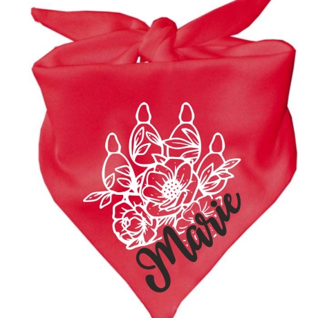 Dreieckstuch Hundehalstuch FLORALPFOTE KR personalisiert mit Name