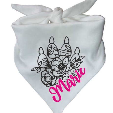 Dreieckstuch Hundehalstuch FLORALPFOTE KR personalisiert mit Name