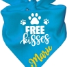 Dreieckstuch Hundehalstuch FREE KISSES personalisiert mit Name