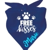 Dreieckstuch Hundehalstuch FREE KISSES personalisiert mit Name