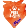 Dreieckstuch Hundehalstuch FREE KISSES personalisiert mit Name