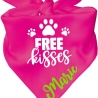 Dreieckstuch Hundehalstuch FREE KISSES personalisiert mit Name