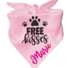 Dreieckstuch Hundehalstuch FREE KISSES personalisiert mit Name
