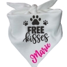 Dreieckstuch Hundehalstuch FREE KISSES personalisiert mit Name