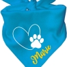 Dreiecks Hundehalstuch HERZ m.PFOTE einf. personalisiert mit Name