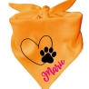 Dreiecks Hundehalstuch HERZ m.PFOTE einf. personalisiert mit Name