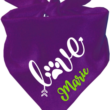 Dreiecks Hundehalstuch LOVE personalisiert mit Name