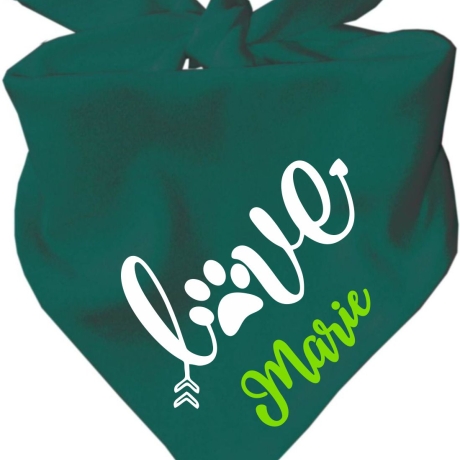 Dreiecks Hundehalstuch LOVE personalisiert mit Name