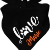 Dreiecks Hundehalstuch LOVE personalisiert mit Name