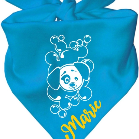 Dreiecks Hundehalstuch WELPE MOPPEL personalisiert mit Name