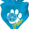 Dreiecks Hundehalstuch PFOTE m. BLÜTE personalisiert mit Name