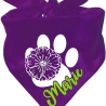 Dreiecks Hundehalstuch PFOTE m. BLÜTE personalisiert mit Name