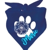 Dreiecks Hundehalstuch PFOTE m. BLÜTE personalisiert mit Name