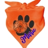 Dreiecks Hundehalstuch PFOTE m. BLÜTE personalisiert mit Name