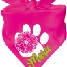 Dreiecks Hundehalstuch PFOTE m. BLÜTE personalisiert mit Name