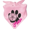 Dreiecks Hundehalstuch PFOTE m. BLÜTE personalisiert mit Name