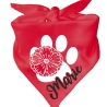 Dreiecks Hundehalstuch PFOTE m. BLÜTE personalisiert mit Name