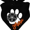 Dreiecks Hundehalstuch PFOTE m. BLÜTE personalisiert mit Name