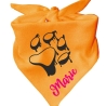 Dreiecks Hundehalstuch PFOTE Umriss personalisiert mit Name