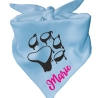 Dreiecks Hundehalstuch PFOTE Umriss personalisiert mit Name